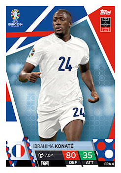 Ibrahima Konate France Topps Match Attax EURO 2024 #FRA4
